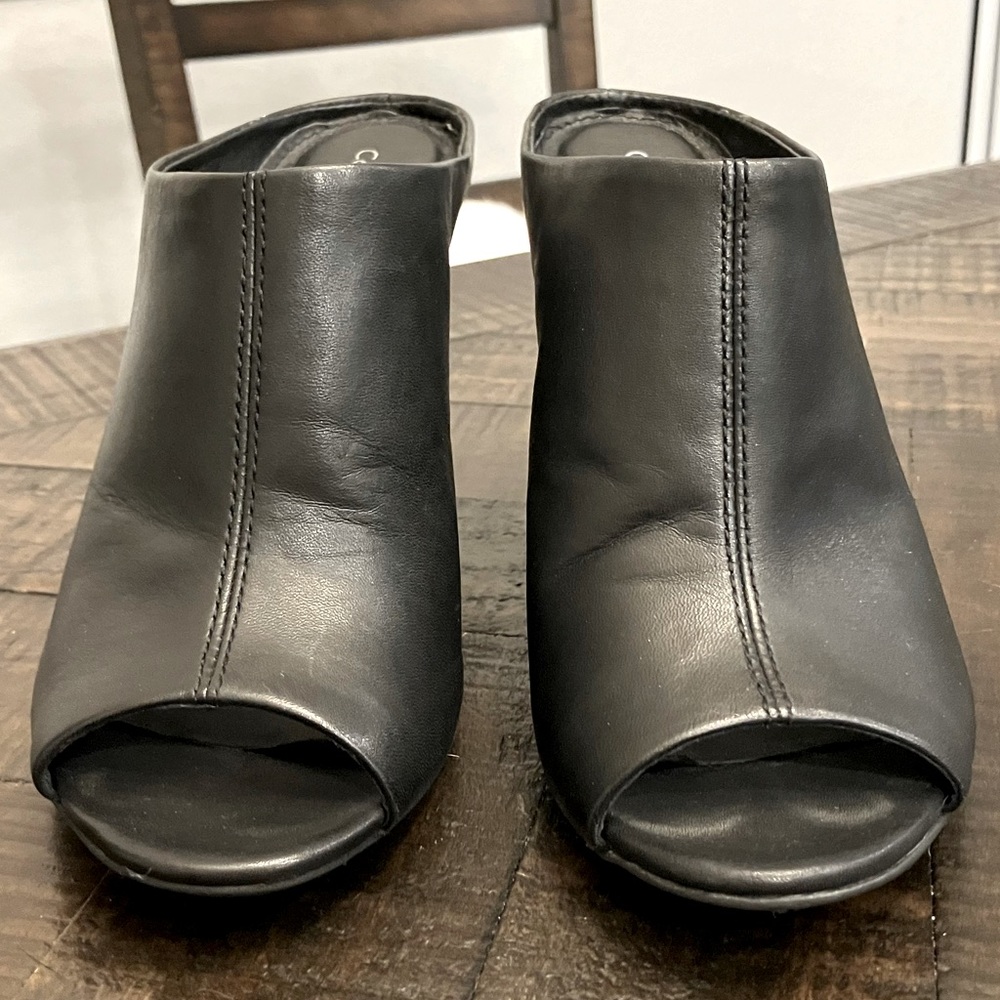 Calvin Klein Jeans Mylee Open Toe Wedge Mules